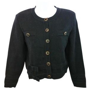 Kookaï Buttoned Cropped Knit Cotto Blouse S